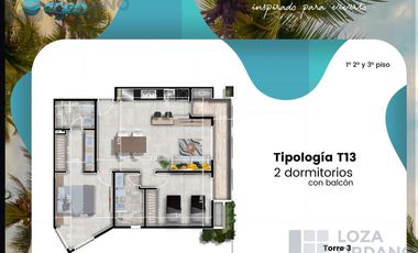 Departamento 2 dormitorios a estrenar con balcon