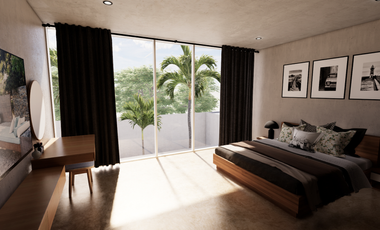 Townhouse en venta con roof garden en zona de Conkal Yucatán.