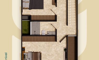 Townhouse en venta con roof garden en zona de Conkal Yucatán.