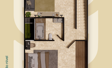 Townhouse en venta con roof garden en zona de Conkal Yucatán.