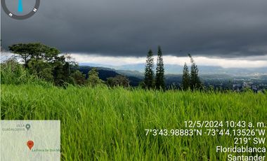 LOTE EN VENTA FLORIDABLANCA GUADALQUIVIR - EXCELENTE VISTA