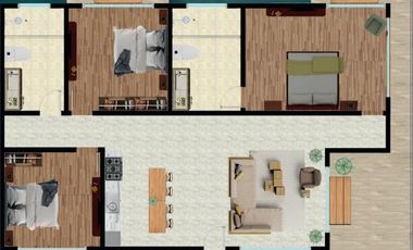 Villa beachfront de 3 recamaras 2 baños con club de Playa
