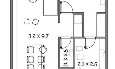 2 Ambientes con Vistas Abiertas, Primer Piso - BOSCO