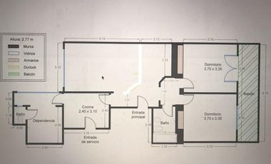 Departamento en alquiler Libertador al 100