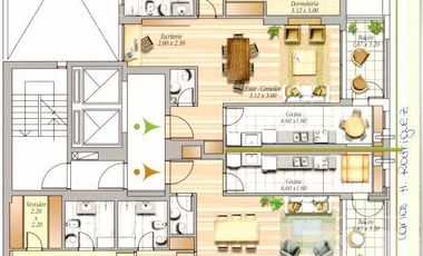 Departamento venta centro, 3 dormitorios (suite), 3 baños, cochera, baulera y SUM con parrilla