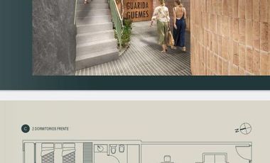 Departamento en venta Güemes monoambiente con cochera a estrenar