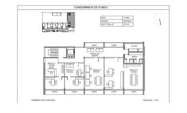 Oficina de 98m2 en BAGUA, Funes.