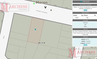 Terreno con chalet en venta en Castelar norte