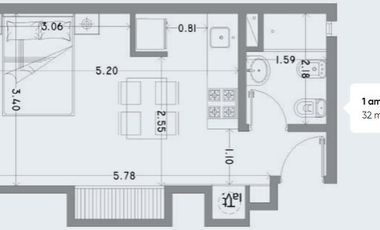 Departamento-venta 1 dormitorio-contrafrente-45  metros-Pozo -Avenida 7-La Plata