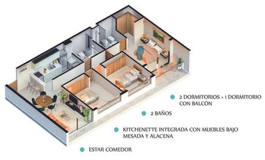 Exclusivo Departamento con quincho, terraza y asador propio - Cerro De Las Rosas