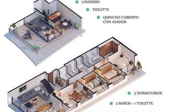 Exclusivo Departamento con quincho, terraza y asador propio - Cerro De Las Rosas