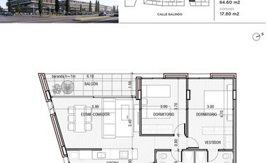 Departamento en venta 2 dormitorios Galinda Funes Santa Fe Detalles de diseño y calidad constructiva