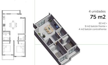 Departamento a estrenar en venta en Merlo - 2 ambientes