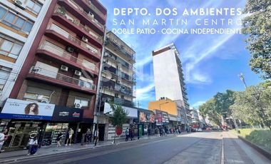 Depto. 2 ambientes en venta - doble patio - frente a la plaza