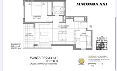 Venta departamento 2 ambientes con cochera en Quilmes