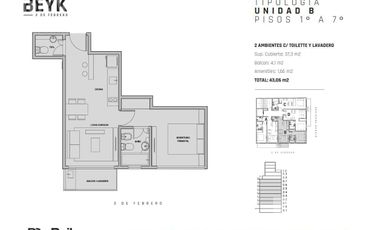 Departamento de 2 Ambientes en Venta en Belgrano