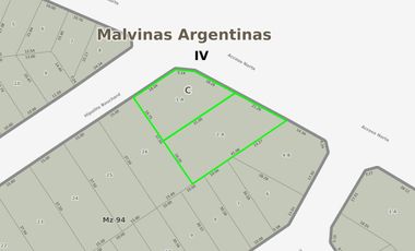 Terreno venta - 1160mts2 totales - Malvinas Argentinas