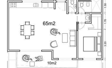Departamento  venta en pozo de 3 ambientes Lomas de Zamora