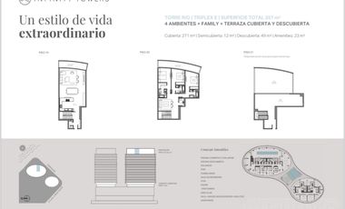INFINITY TOWERS. Triplex con vista al rio. A estrenar. 4 amb y dep. Venta. Vicente Lopez