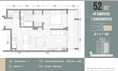 Venta - Departamento en pozo  - 2 Ambientes c/balcón - Villa Santa Rita