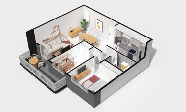 Departamento tres ambientes a la venta en Wilde Centro