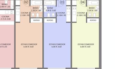 Departamento MONOAMBIENTE A ESTRENAR EN VENTA - CHACARITA