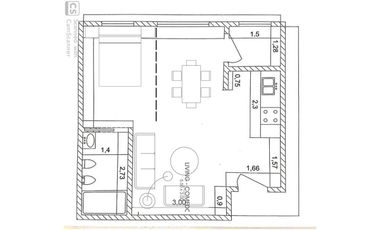 Departamento monoambiente ALQUILER TEMPORARIO CON MUEBLES! Villa Urquiza