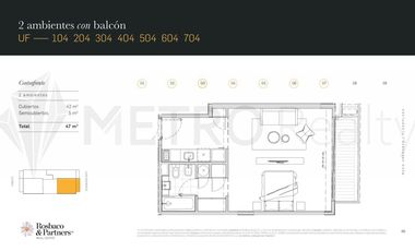 Departamento en venta 2 ambientes en Colegiales