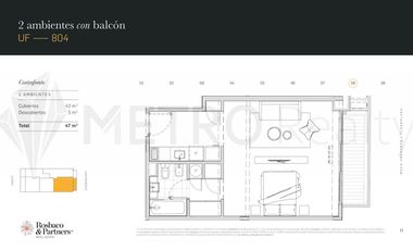 Departamento en venta 2 ambientes en Colegiales