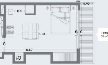 Departamento  en venta 1 dormitorio 45  metros-frente-Pozo - Avenida 7-La Plata