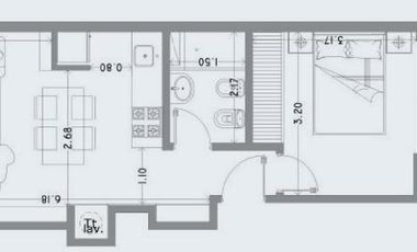 Departamento  en venta 1 dormitorio 45  metros-frente-Pozo - Avenida 7-La Plata