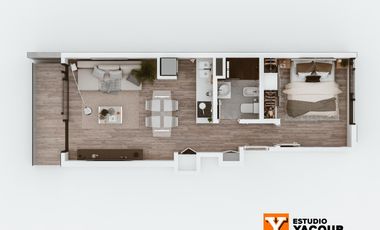 Departamento  en venta 1 dormitorio 45  metros-frente-Pozo - Avenida 7-La Plata