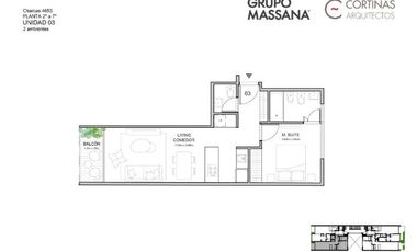 Departamento en Palermo Soho- 2 AMB