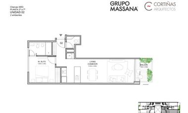 Departamento en Palermo Soho- 2 AMB