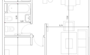 Departamento de 2 ambientes en venta en  Florencio Varela, apto profesional