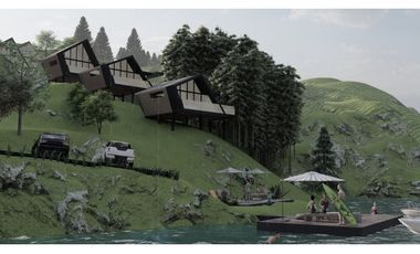 Cabaña doble con vista y acceso al embalse el Peñol vereda el Marial