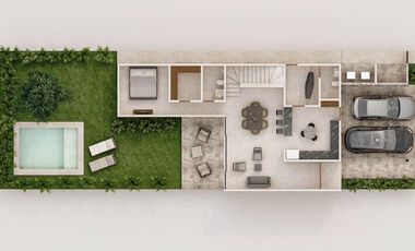 CASA VENTA MERIDA DZITYA CON PISCINA Y GARAGE TECHADO