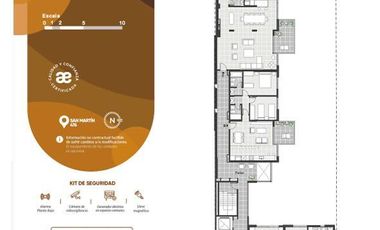 VENTA DEPARTAMENTO DE TRES DORMITORIOS CON DOBLE BALCON  EN PARQUE ESPAÑA EN CONSTRUCCION