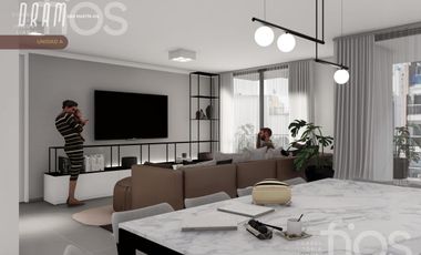VENTA DEPARTAMENTO DE TRES DORMITORIOS CON DOBLE BALCON  EN PARQUE ESPAÑA EN CONSTRUCCION