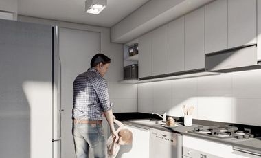 VENTA DEPARTAMENTO DE TRES DORMITORIOS CON DOBLE BALCON  EN PARQUE ESPAÑA EN CONSTRUCCION