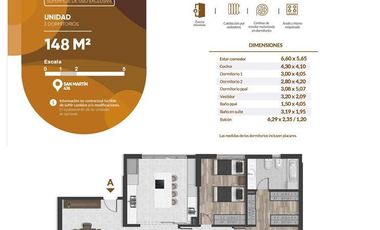 VENTA DEPARTAMENTO DE TRES DORMITORIOS CON DOBLE BALCON  EN PARQUE ESPAÑA EN CONSTRUCCION