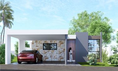 En venta casa de una planta en privada residencial en Cholul