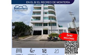 VENTA DE APARTAMENTO EN EL B/ EL RECREO DE MONTERIA