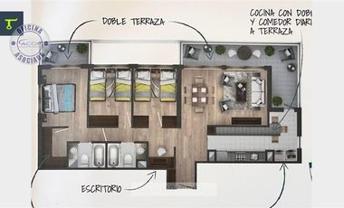 Departamento en Venta en las rosas 1647