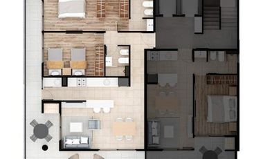 Departamento de 2 Dormitorios sobre Avenida Pellegrini
