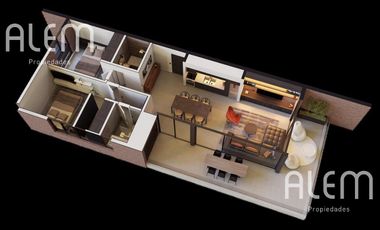 Monoambiente en venta en Brick, Canning