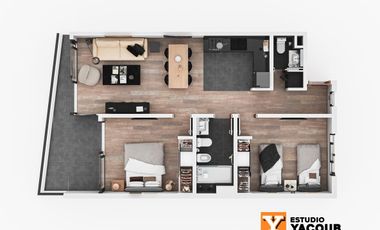 Monoambiente venta  -39 mts 2 totales con balcón- La Plata-pozo-emprendimiento.