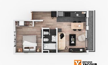 Monoambiente venta  -39 mts 2 totales con balcón- La Plata-pozo-emprendimiento.