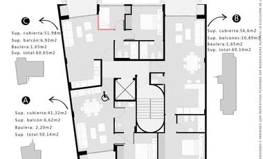 Departamento de 2 ambientes a estrenar en venta en Vicente Lopez