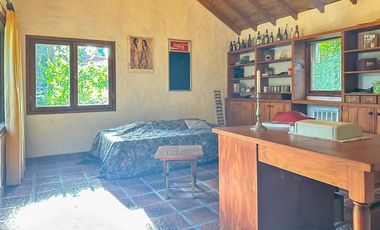 Bosque Peralta Ramos: Cabaña rodeada de vegetación.
